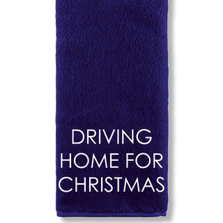 'Driving Home for Christmas' Trifold Christmas Golf Towel -Navy