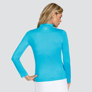 Tail Ladies Golf Tallula Long Sleeve 1/4 Zip Polo - Bali Blue