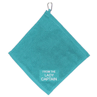 From The Lady Captain Towel With Clip- Aqua
