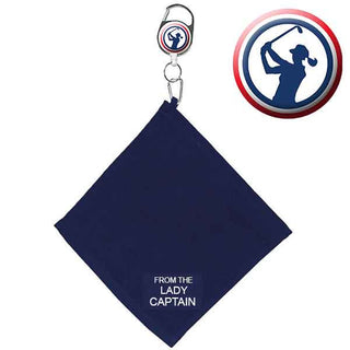 From The Lady Captain Retractable Navy Golf Towel
