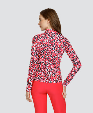Tail Ladies Augustina Long Sleeve Polo - Spotted Meadow