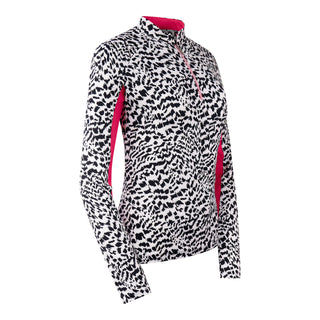 Tail Ladies Golf Shalia Long Sleeve Polo - Abstract Cheetah