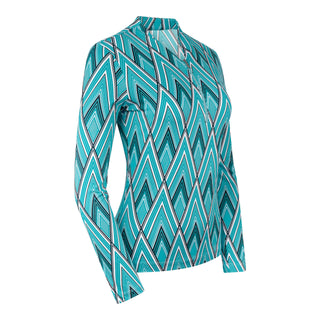 Tail Ladies Golf Whelma Long Sleeve Golf Top - Ombre Chevron