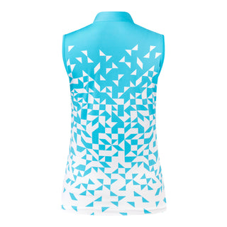 Tail Ladies Golf Mea Sleeveless Polo - Mosaic Geo