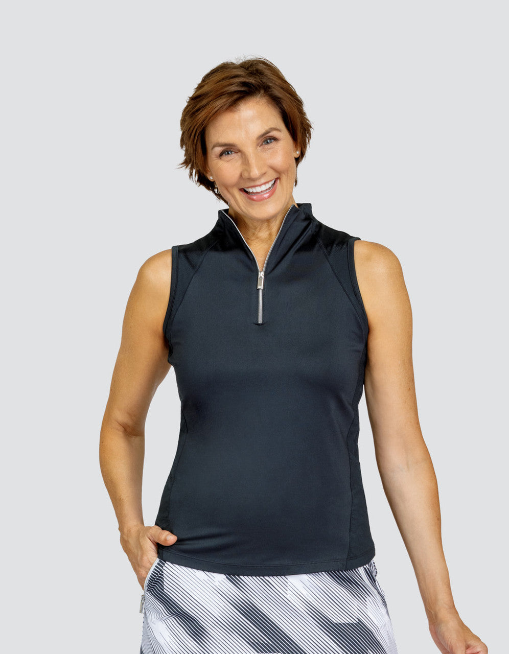 Tail Ladies Golf Soiree Sleeveless Golf Polo Shirt Onyx