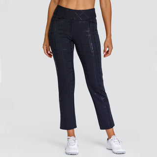 Tail Ladies Golf Lelah Pull On Black 31 Inch Trousers - Lustre Lattice