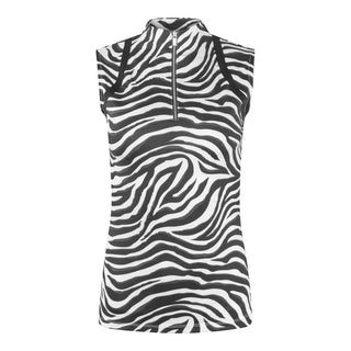 Tail Ladies Vane Sleeveless Polo - Painted Zebra