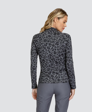 Tail Ladies Augustina Long Sleeve Polo - Leopardess