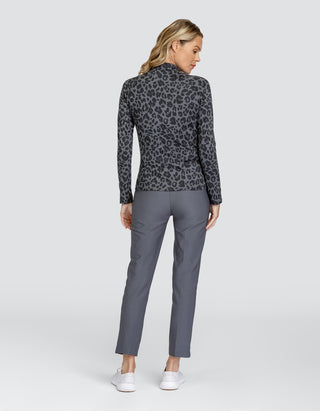 Tail Ladies Augustina Long Sleeve Polo - Leopardess