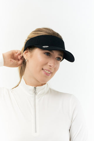 Ladies Velcro Golf Visor - Black