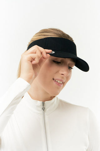 Ladies Velcro Golf Visor - Black