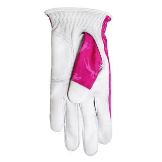 Cabretta Leather Lycra Comfort Stretch Left Hand Ladies Golf Glove - Pink Lady Golfer
