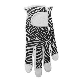 Cabretta Leather Lycra Comfort Stretch Ladies Golf Glove - Zebra