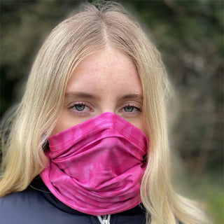 Lightweight Women's Golf Snood - Pink Feather Design