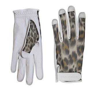 Luxury Cabretta Leather Sun Glove- Leopard