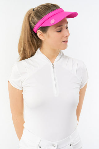 Ladies Golf Clip Visor with Ball Marker - Pink
