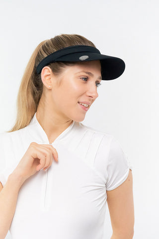 Ladies Golf Clip Visor with Ball Marker - Black