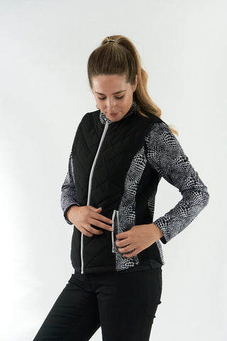 Pure Golf Amber Quilted Gilet  - Mono Snake
