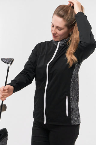 Pure Golf Jora Waterproof Full Zip Jacket - Cheetah