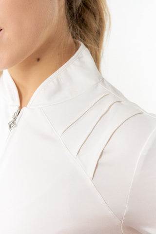 Pure Golf Olivia Ladies Cap Sleeve Polo Shirt - White