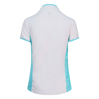 Pure Golf  Bliss Cap Sleeve Polo Shirt - Ocean Blue