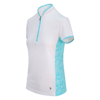 Pure Golf  Bliss Cap Sleeve Polo Shirt - Ocean Blue