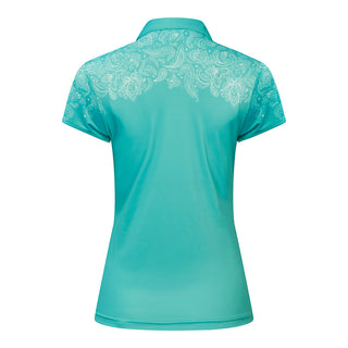 Pure Golf Trinity Cap Sleeve Polo Shirt - Ocean