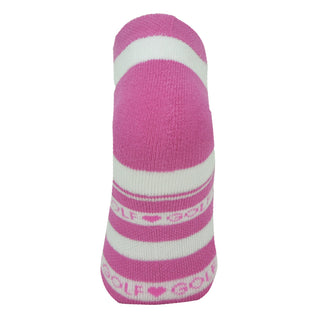 Pure Ladies 2 Pair Pack Of Trainer Golf Socks- Azalea Pink