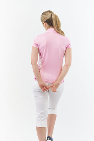 Pure Golf Ladies Holly Cap Sleeve Polo Shirt - Orchid Pink