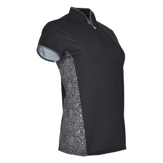 Pure Golf Ladies Holly Cap Sleeve Polo Shirt - Cheetah