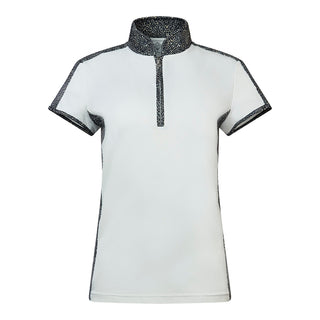 Pure Golf Ladies Brooke Cap Sleeve Polo Shirt - Cheetah