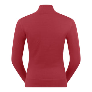 Pure Golf Brace Super Soft Lined Sweater Quarter Zip - Garnet Berry