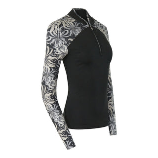 Pure Golf Maple Long Sleeve Zip Top - Champagne Orchid