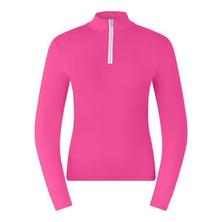 Pure Golf Tranquility Mid-Zip Top - Pink Topaz