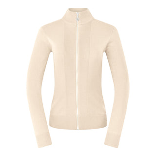 Pure Golf Blair Full Zip Womens golf Lined Cardigan - Champagne