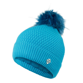Pure Golf Greta Waterproof Bobble Hat - Tourmaline Blue
