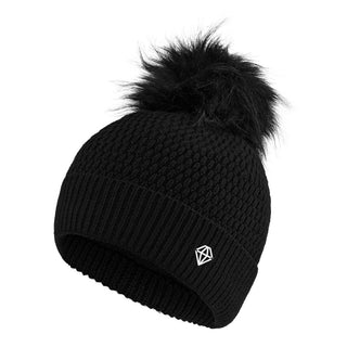 Pure Golf Greta Waterproof Bobble Hat - Black