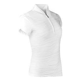 Pure Golf Cove Ladies Cap Sleeve Polo Shirt - White