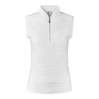 Pure Golf Cove Ladies Sleeveless Polo Shirt - White