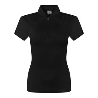 Pure Golf Olivia Ladies Cap Sleeve Polo Shirt - Black