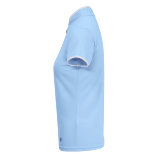 Pure Golf Bloom Ladies Cap Sleeve Polo Shirt - Pale Blue