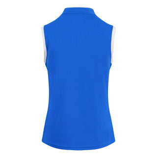 Pure Golf Bloom Ladies Sleeveless Golf Polo Shirt -Royal Blue
