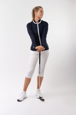 Pure Golf Ladies Mist Full Zipped Mid Layer - Navy