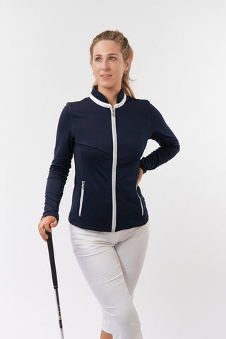 Pure Golf Ladies Mist Full Zipped Mid Layer - Navy