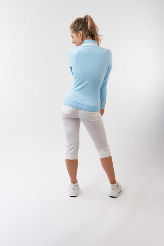 Pure Golf Ladies Mist Full Zipped Mid Layer - Pale Blue