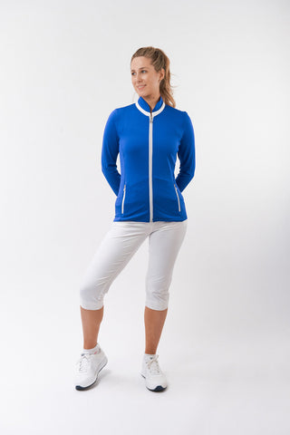 Pure Golf Ladies Mist Full Zipped Mid Layer - Royal Blue