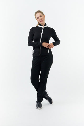 Pure Golf Ladies Mist Full Zipped Mid Layer - Black