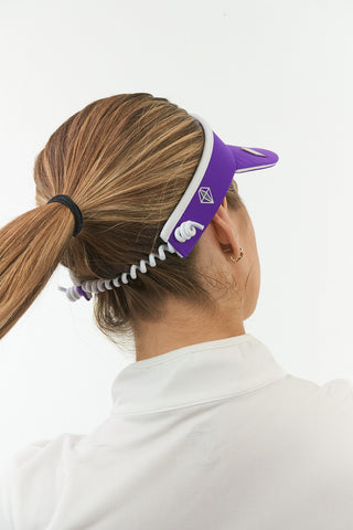Pure Golf Arielle Telephone wire golf visor with Ball Marker - Purple