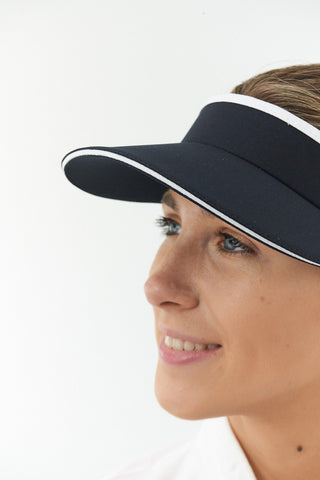 Pure Golf Arielle Telephone wire golf visor with Ball Marker - Black