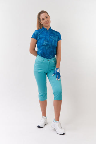 Pure Golf Ladies Skye Cap Sleeve Polo Shirt - Feather